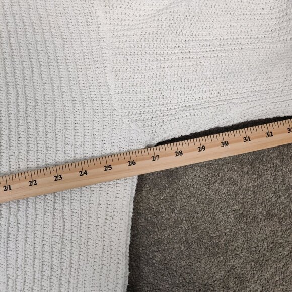 Gentle Fawn Women's Cropped Sweater Size L White Cotton Knit Oversized Stylish - Picture 9 of 10